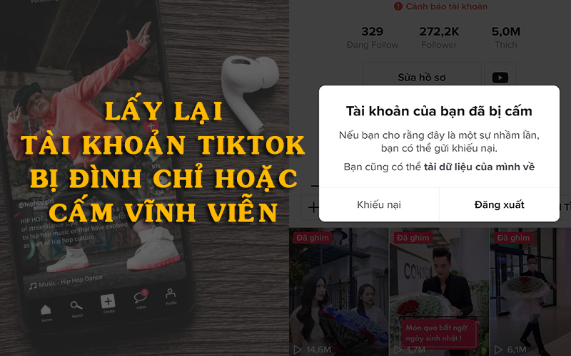hướng dẫn lấy lại tài khoản TikTok bị cấm vĩnh viễn