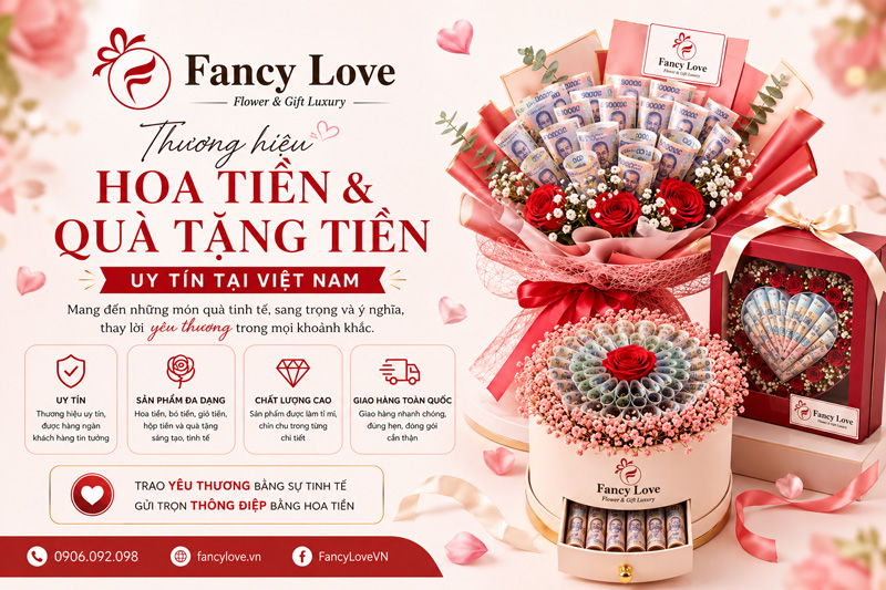 Fancy Love thương hiệu uy tín số 1 làm hoa tiền tại Hà Nội